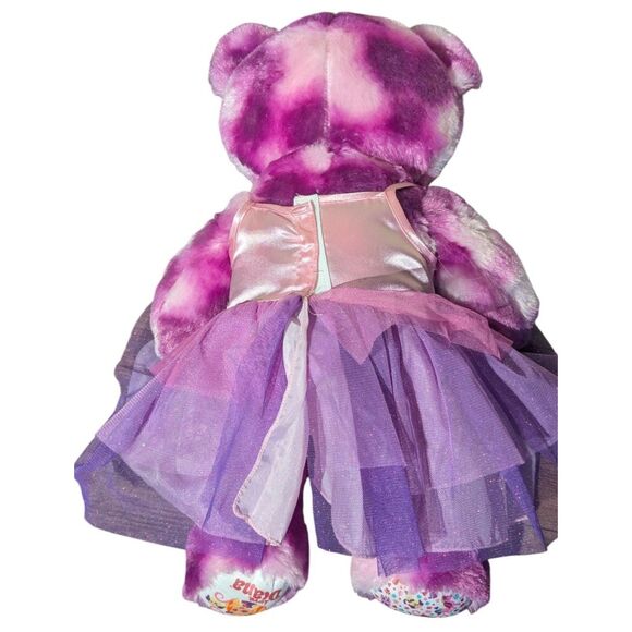 Build-A-Bear Workshop Love Diana 16" Purple Pink Tie Dye Ballerina Bear - Picture 6 of 6